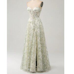 Stunning Garden Embroidered Corset Dress - New